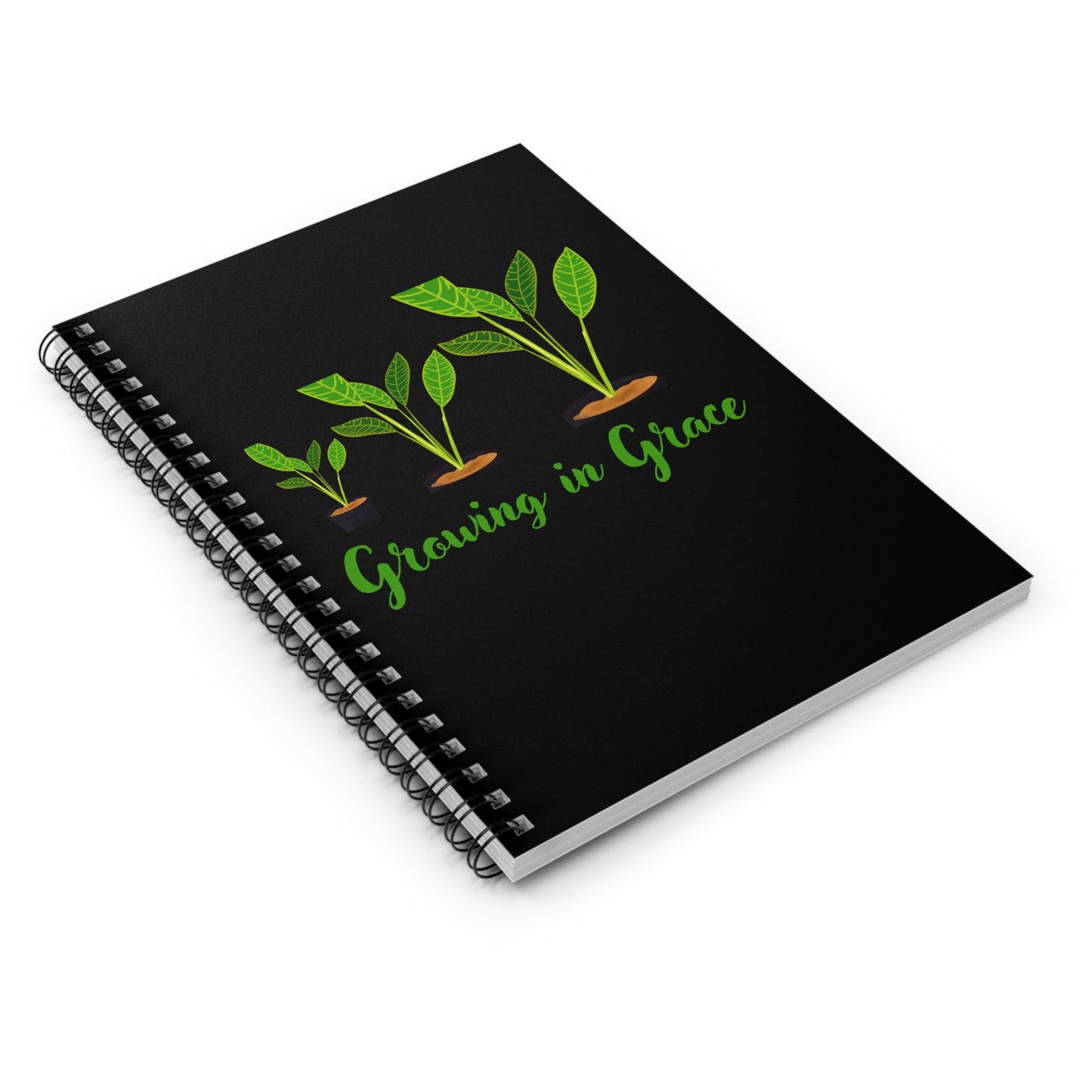 Notebook with red abstract design on a black background