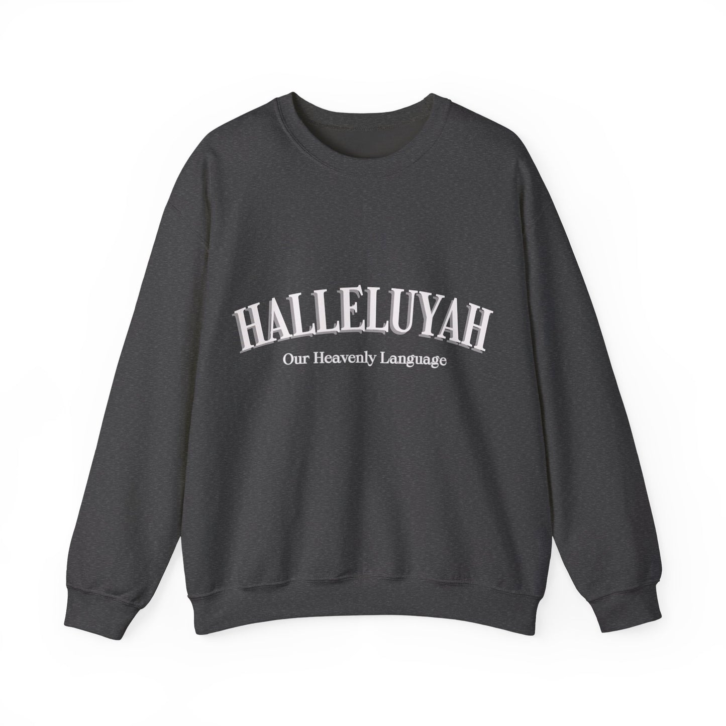 Black sweatshirt with a colorful graphic design on a white background
