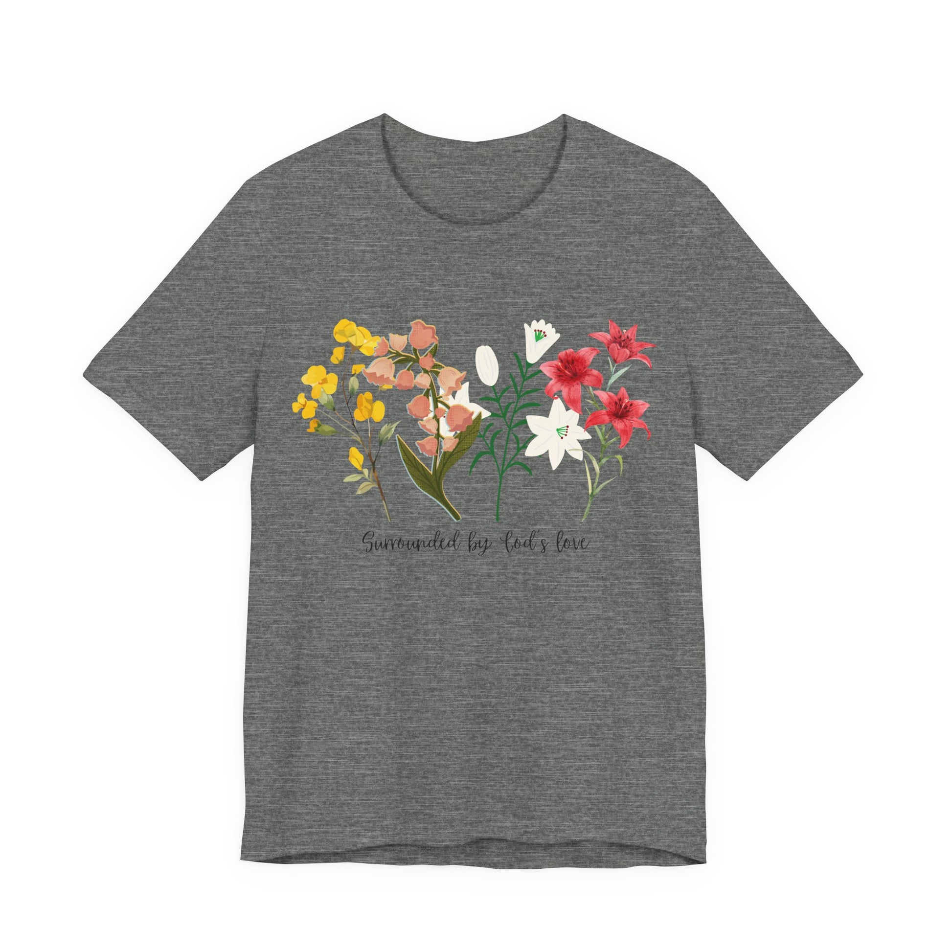 Lightweight flower graphic t-shirt for women