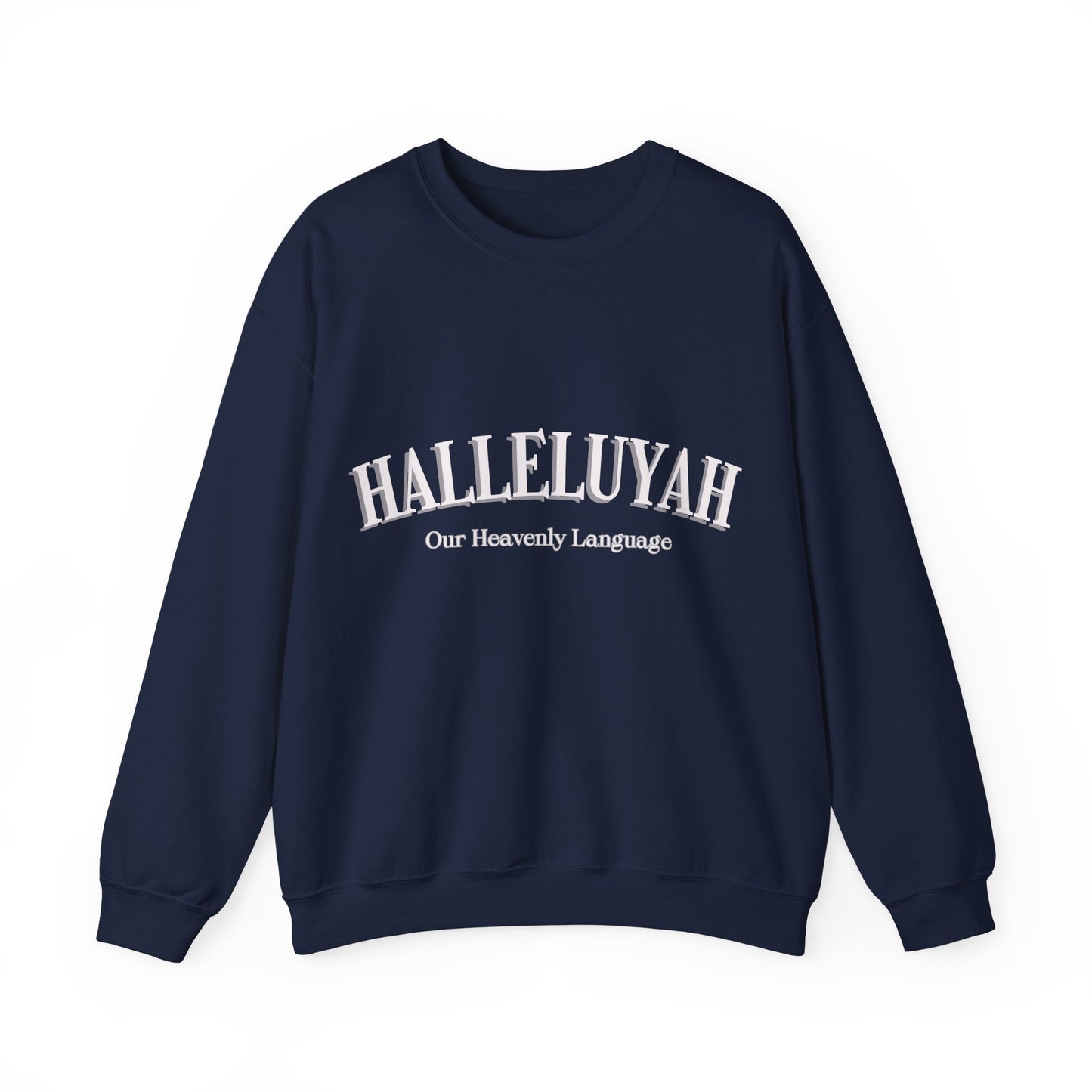 Navy blue sweatshirt with 'Kohn' branding on a white background