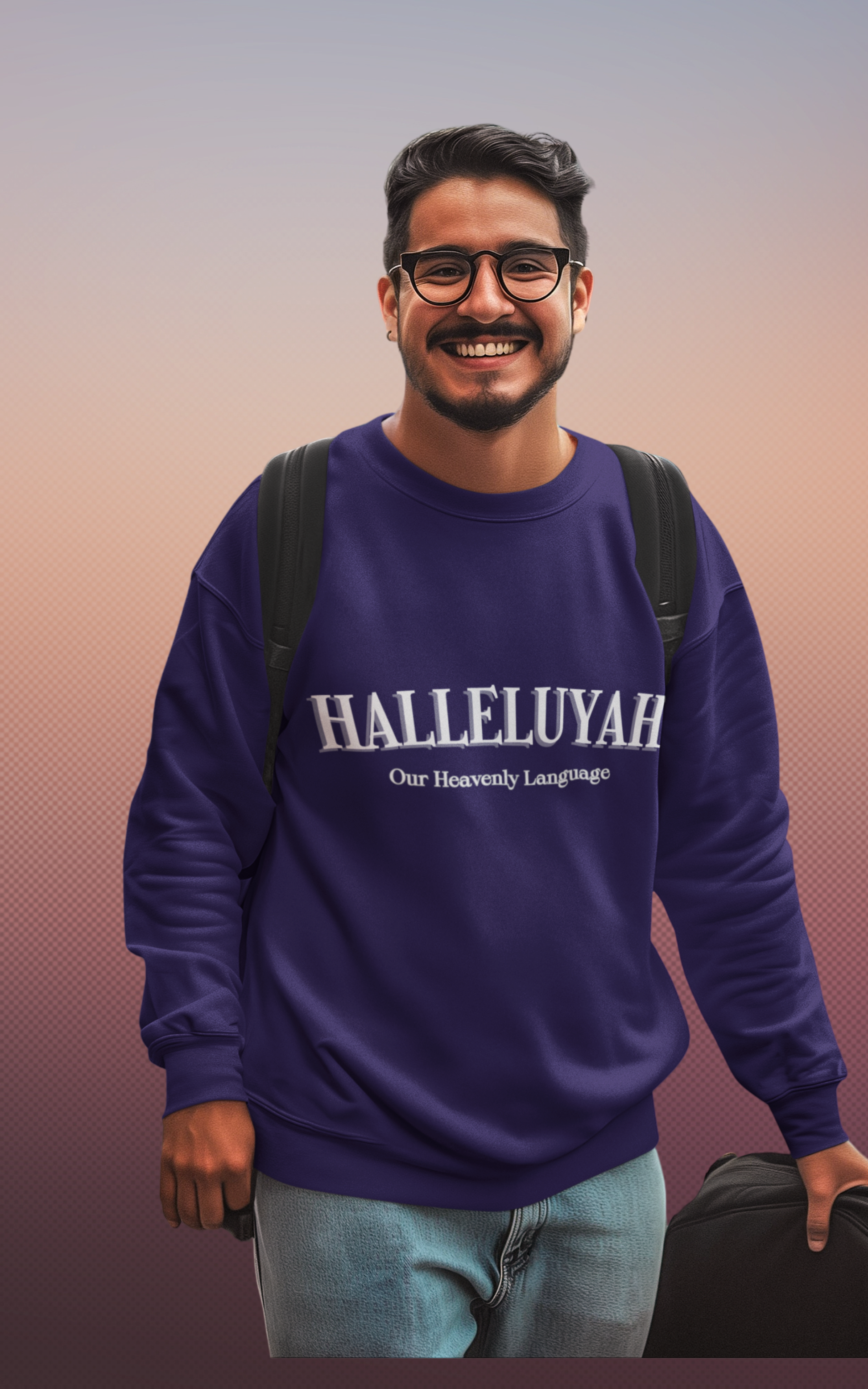 Hallelujah Christian sweatshirt unisex crewneck faith design